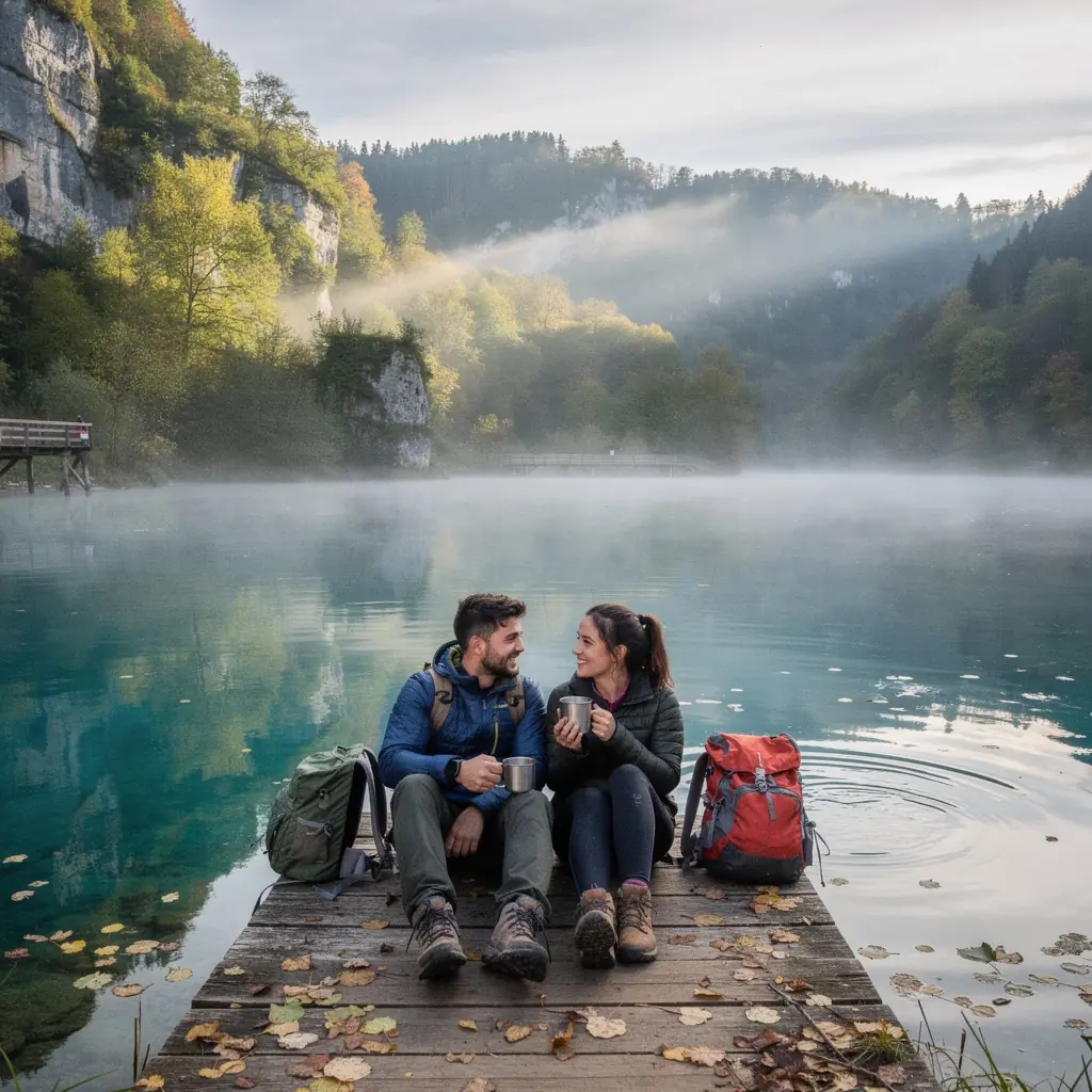 Čajna ceremonija s prijateljima u vrtu punom cvijeća